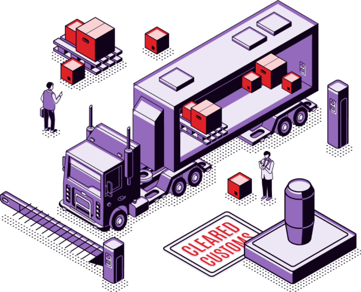 Logistics Customs Cleared map in Stockton